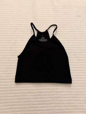 Free People Black Ribbed Tank Top